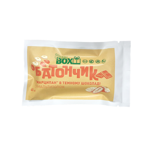 Батончик «Марципан» в темному шоколаді, 40 грам Батончик «Марципан» в темному шоколаді, 40 грам