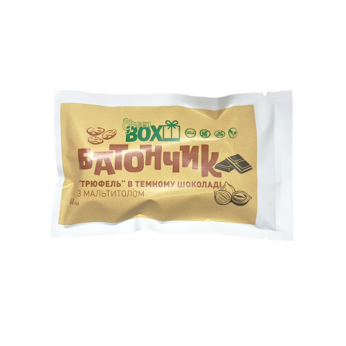 Батончик Трюфель в темному шоколаді, 40 грам Батончик Трюфель в темному шоколаді, 40 грам