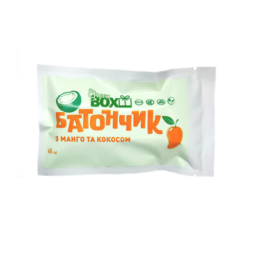 Батончик з Манго та кокосом, 40 грам Батончик з Манго та кокосом, 40 грам