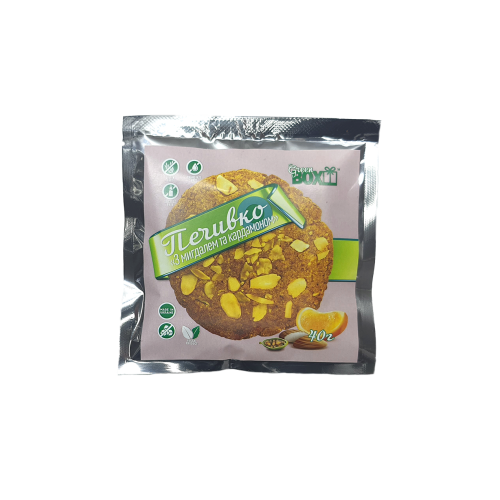 Печивко "З мигдалем та кардамоном", 40 грам Печивко "З мигдалем та кардамоном", 40 грам