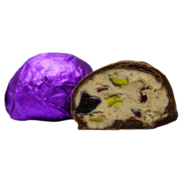 "Bonbon з мигдалем, вишнею та фісташкою в молочному шоколаді" 120 грам